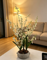 Bunga Delphinium Putih Sutra Buatan Berkualitas Tinggi untuk Pernikahan, Paskah, Pesta Wisuda, Dekorasi Rumah, Ramah Lingkungan