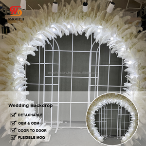SMOOTH lujo boda decoración Metal acero inoxidable desmontable telón de fondo marco boda suministros arco - Product Image 3