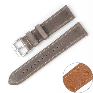 Nouveau bracelet en cuir <span class=keywords><strong>de</strong></span> vachette pleine fleur Mad Horse 20/22 mm avec attaches à ressort, en stock - Product Image 3