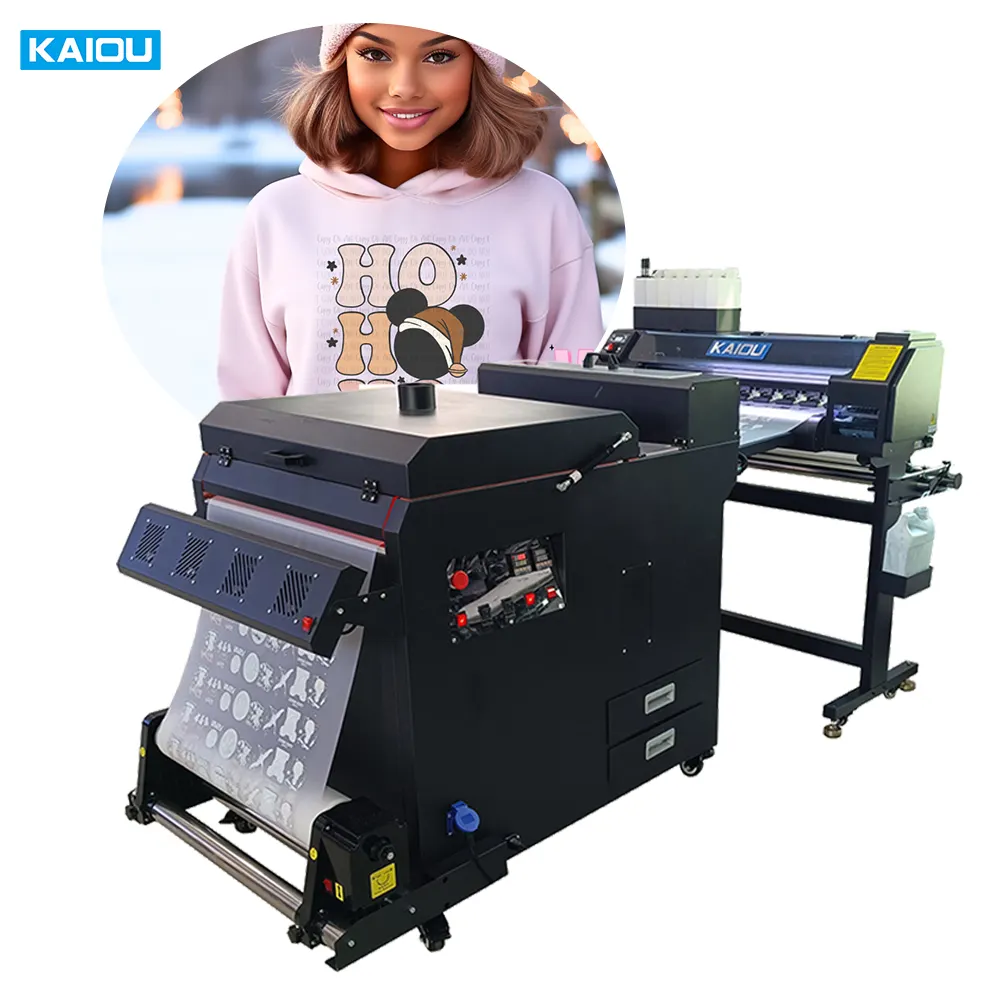 38kg di peso leggero digitale 60 cm grande formato diretto a pellicola macchina da stampa vestiti t-shirt stampante DTF i3200