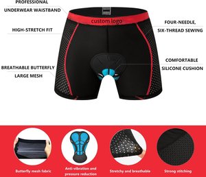 Pantaloncini da <span class=keywords><strong>ciclismo</strong></span> reversibili da <span class=keywords><strong>donna</strong></span> e da uomo in Gel imbottito 3D con Design traspirante adsorbente per bambini - Product Image 2
