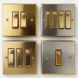 Interruptor de pared de latón Niva personalizado de fábrica, panel de acero inoxidable, estándar UK EU US, mecanizado CNC y para mecanizado - Product Image 1