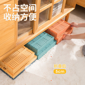 Foldable Storage Box With Lid <b>Rectangle</b> Medium Blue Large Blue Cube <b>Bin</b> For Toys Books Snacks Student Use - Product Image 4