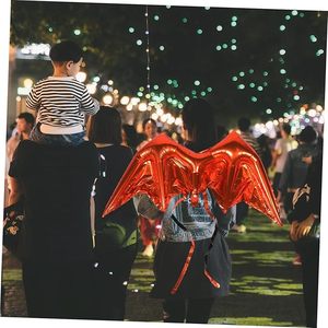 Ailes de Diable en feuille métallique, gonflables, pour déguisement d'Halloween, fête d'enfants, décoration - Product Image 6