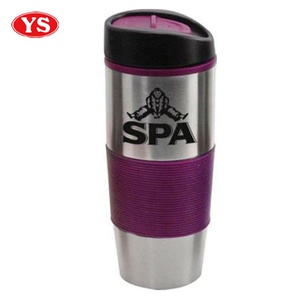 Ecológico Best Seller personalizado 16oz. Tazas de viaje de café de doble pared aisladas con banda <span class=keywords><strong>TPR</strong></span> - Product Image 6