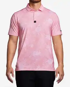 Wholesale Sportswear Golf Shirt Polyester Spandex Sublimation Embroidery Logo Quick Dry Golf Polo Shirt Dry Fit Men's T-shirt