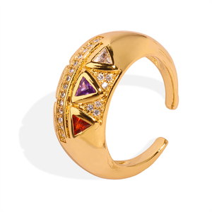 Meilleure Vente Bague Ouverte en Acier Inoxydable Plaqué Or 18K Anti-ternissement pour Femme, Idéale pour Anniversaire et Mariage - Product Image 1