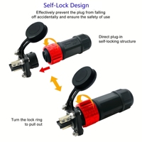Ensemble de prises pour moteur de pêche à la traîne à 2 broches, 50A, 12V/24V/36V/48V, connecteur rapide étanche IP67 pour bateau marin, pour câble 6/8 AWG