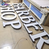 Lettres en métal 3D personnalisées avec éclairage LED rétroéclairé, télécommande pour enseigne de salon de coiffure, devanture de magasin, bureau, maison, mariage