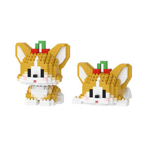 Compatibile con Micro particelle di simulazione blocchi di plastica modello giocattolo cucciolo Shiba Inu Corgi animali domestici per il montaggio dei bambini - Product Image 1