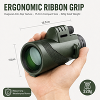 Télescope monoculaire 80*100 avec adaptateur pour smartphone, trépied, pour l'observation des oiseaux en plein air, la chasse, la randonnée, le camping