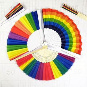 Hot Sale Colorful Custom Foldable Plastic Summer <b>Cooling</b> Fan for Graduation Christmas Halloween Events Cheap Event Supplies - Product Image 2