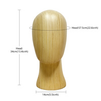 Support de tête de mannequin vintage en bois massif de haute qualité pour présentoir de bijoux et chapeaux, idéal pour la boutique et la décoration antique
