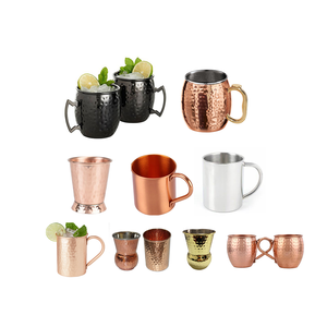 Silber-Schwarze Einwandige 500ml 16 oz Gehämmerte Moscow Mule Kupferbecher für Cambodia Tennent's Lager Riegele John <span class=keywords><strong>Begg</strong></span> - Product Image 2