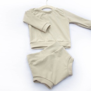 Di alta qualità a manica lunga t shirt + bloomers set bambini vestiti del bambino del bambino del bambino del cotone organico vestiti appena nato copre gli insiemi - Product Image 3