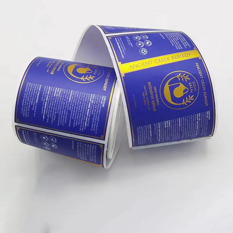 Package Labels Custom Printed Adhesive Roll Label Art Paper Sticker for Food Vinyl Material for Packaging