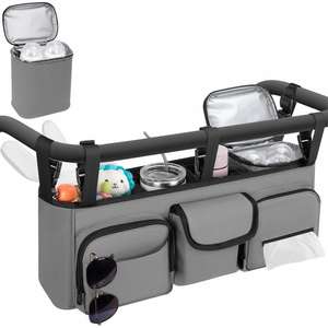 Accesorios para Cochecito de Bebé de Alta Compatibilidad, Bolsa de Almacenamiento, Organizador Doble para Cochecito con Bolsa Refrigerante - Product Image 1