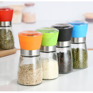 Molinillo Manual de Sal y Pimienta WXL706 al por Mayor, Botella para Condimentos, Recipientes para Moler Especias, Acero Inoxidable y Plástico - Product Image 1