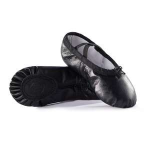 TJ035, zapatillas de bailarina de cuero desnudo, <span class=keywords><strong>zapatos</strong></span> planos de Ballet de cuero de cerdo, <span class=keywords><strong>zapatos</strong></span> de Ballet para mujeres y niñas y niños - Product Image 1