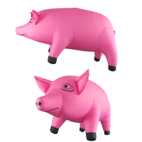 Porc volant gonflable géant rose et violet attrayant avec ventilateur intégré, impression par sublimation gratuite, durable, résistant au soleil, pour la publicité