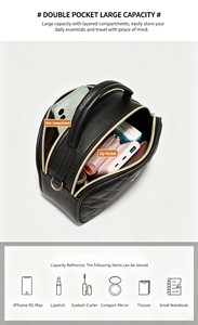 Borsa a tracolla trapuntata da donna di tendenza 2026, borsa a mano in PU con stampa a lettere e tracolla larga, borsa a tracolla casual da donna per tutti i giorni - Product Image 4