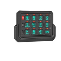 Panneau d'interrupteur marin multifonction sans fil LED Dimmable Circuit Control Relay Box For Car Boat Offroad ATV UTV 4X4 SUV