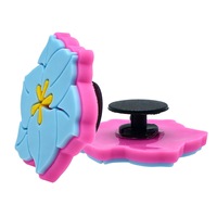 Nouveaux charms pour chaussures en caoutchouc PVC, motifs floraux, accessoires de décoration de chaussures détachables, charms personnalisés pour sabots, vente en gros