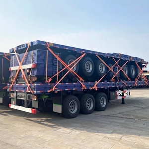 Nuevo Semirremolque de Plataforma Plana de 3 o 4 Ejes para Transporte de Carga, Contenedores de 20, 40 y 50 Pies, Precio de Venta - Product Image 5