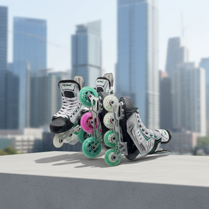 Patines de hockey en línea profesionales con marco de fibra de aluminio personalizado de 3 y 4 ruedas - Product Image 1