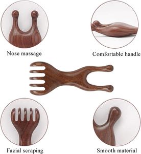 Outil Gua Sha en bois, masseur facial manuel multifonctionnel pour les yeux, le nez, les points d'acupuncture, les méridiens, grattoir musculaire, cadeau personnalisé en gros - Product Image 3