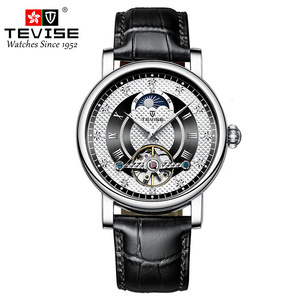 Montre homme nouvelle collection, étanche, en cuir, automatique, mécanique, en promotion - Product Image 2