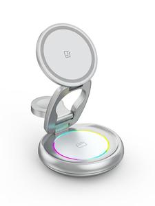 新产品无线充电器可折叠三合一手机充电站磁性支架 - Product Image 4