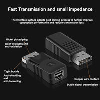 Adaptador DP Macho a Mini Thunderbolt Hembra, Conector USB con Revestimiento de PVC para Aplicaciones de Monitor