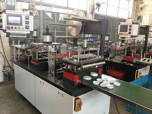 <span class=keywords><strong>Pet</strong></span> automático ps pp plástico descartável tampa do copo formando fazendo fazendo máquina para a tampa do copo - Product Image 4