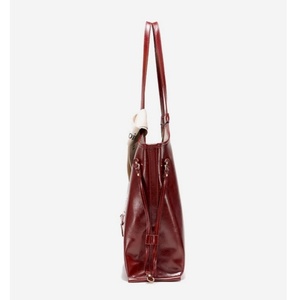 Customizable Webbing Glossy Leather Tote Adjustable Strap Daily Matching Stylish Women's Bag - Product Image 4