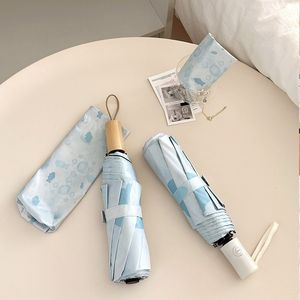 ร่ม UV แบบพับได้3ชั้นลายปลาเล็ก8ซี่โครงร่มออกแบบได้ตามต้องการ - Product Image 4