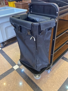 รถเข็นทำความสะอาดห้องแม่บ้าน<span class=keywords><strong>3</strong></span>ชั้นรถเข็นทำความสะอาดพร้อมกระเป๋ายาว2ใบ - Product Image 4