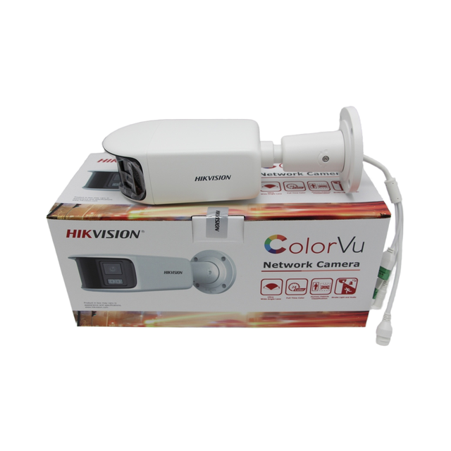 Original Hik DS-2CD2T47G2P-LSU/SL 4MP Panoramic ColorVu Fixed Bullet Network Camera with Built-In Microphone IP67