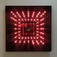 Lettres 3D personnalisées à effet miroir infini LED, illusion d'optique, tunnel, miroir abysse pour la décoration d'événements