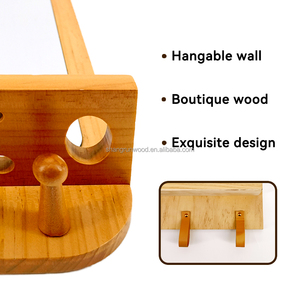 Phòng Tắm Gương Dán Cho Phòng Tắm Hiện Đại Decals Tường Dán Bằng Gỗ Tường Gương Với <span class=keywords><strong>Hooks</strong></span> - Product Image 5