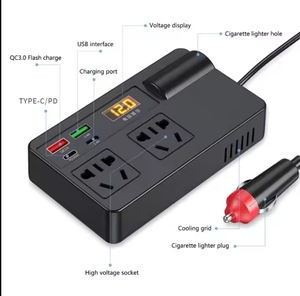 Universal <span class=keywords><strong>12V</strong></span>/24V/<span class=keywords><strong>220V</strong></span> 200W Pantalla digital Cargador de <span class=keywords><strong>coche</strong></span> Inversor global Estación de energí<span class=keywords><strong>a</strong></span> para teléfono móvil <span class=keywords><strong>Adaptador</strong></span> de computadora OTP - Product Image 2