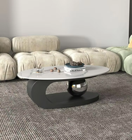 Table basse moderne multifonctionnelle en marbre de luxe léger, avec structure en acier inoxydable durable, écologique, pour petit appartement, salon