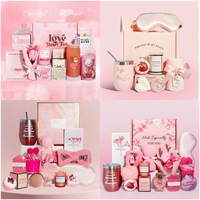 Coffret cadeau de bain spa en forme de cœur rose mignon, parfum aromathérapie, kit de douche, coffret cadeau, cadeau de la Saint-Valentin, cadeau de Noël pour petite amie, femme