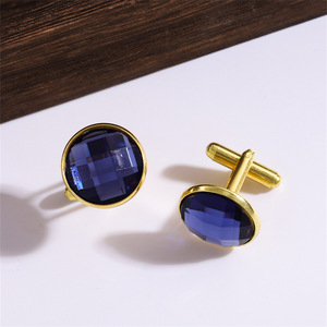 Boutons de manchette en métal de style européen et américain, forme carrée, diamant lisse, pour chemise de travail pour hommes, toutes saisons - Product Image 4