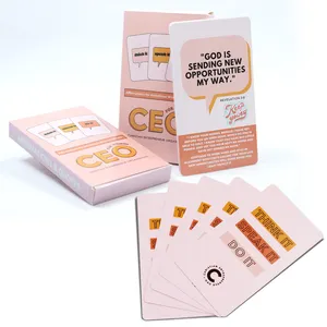 Customized Daily Game Card Positive Women Affirmation Card Manufacturer Question Cues Affirmation Card Paper Box Packing