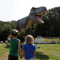 Eğlence parkı yaşam boyutu Animatronic büyük dinozor modeli oyun alanı dev robotik dinozor