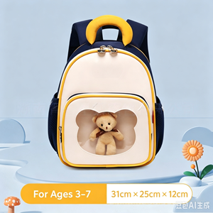Cute 3D Rabbit Kids <b>Backpack</b> Waterproof Zipper Bookbag For Preschool Children Custom Logo - Product Image 2
