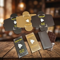 Boîte d'emballage pliable pour barre chocolatée recyclable, fond à verrouillage automatique, sans colle, assemblage facile, impression couleur personnalisée, carton