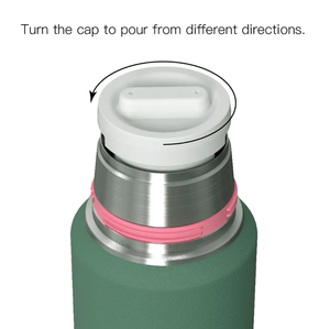 Picnic Friendly 40oz Vacuum <b>Flask</b> Design Stainless Steel Water <b>Bottle</b> With Handle - Product Image 4