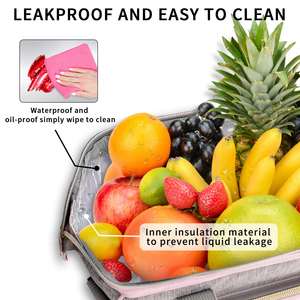 Échantillon gratuit conception personnalisée rose <span class=keywords><strong>sac</strong></span> <span class=keywords><strong>isotherme</strong></span> gardant froid ou chaud isolation feuille d'aluminium doublure étanche préparation des <span class=keywords><strong>repas</strong></span> - Product Image 3